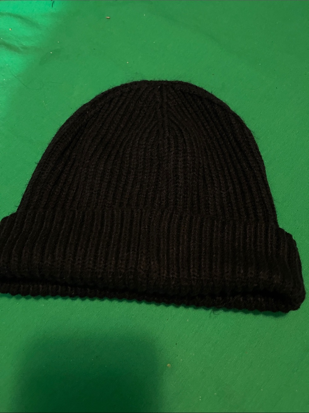 Calvin Klein Black Ribbed Knit Beanie